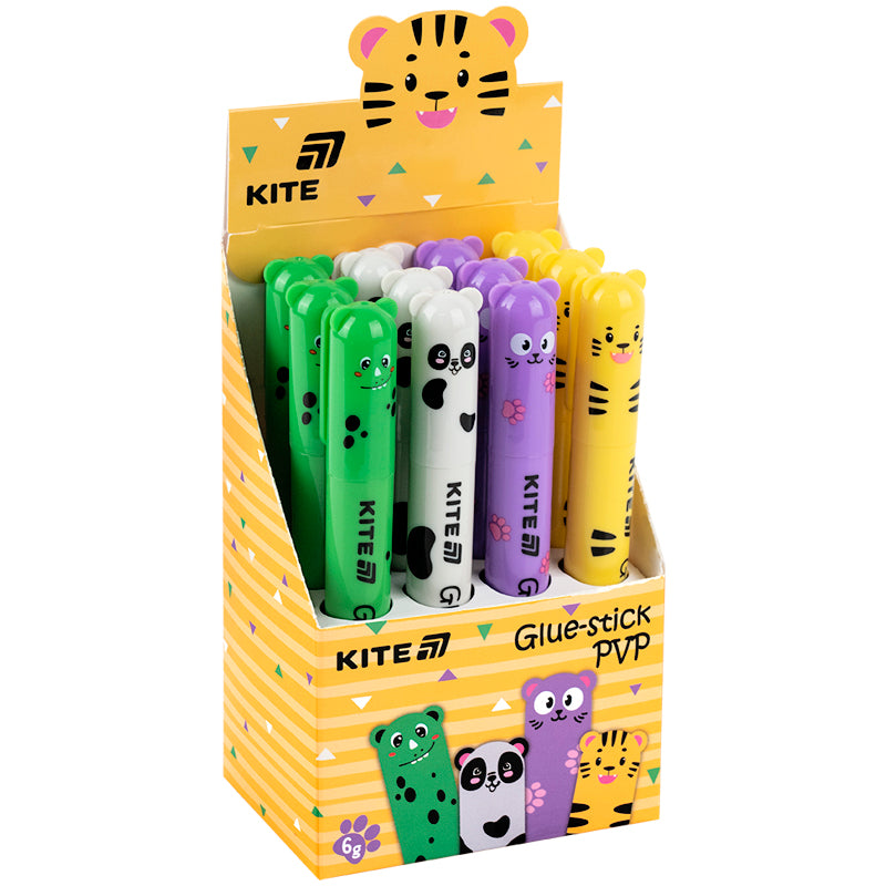 Glue stick PVP Kite K25-1133, with shaped cap, 6g