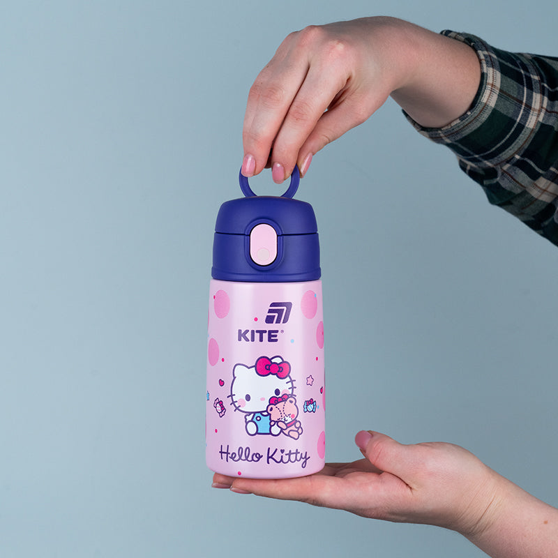 Thermos with a straw HK25-1261, 400 ml,  Hello Kitty