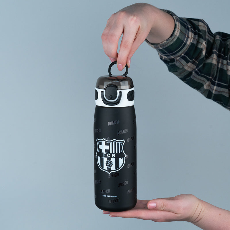 Thermos with straw BC25-1262, 600 ml, FC Barcelona