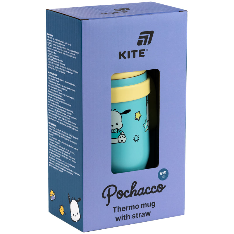 Термокружка з трубочкою Kite Pochacco PC25-1266, 530мл