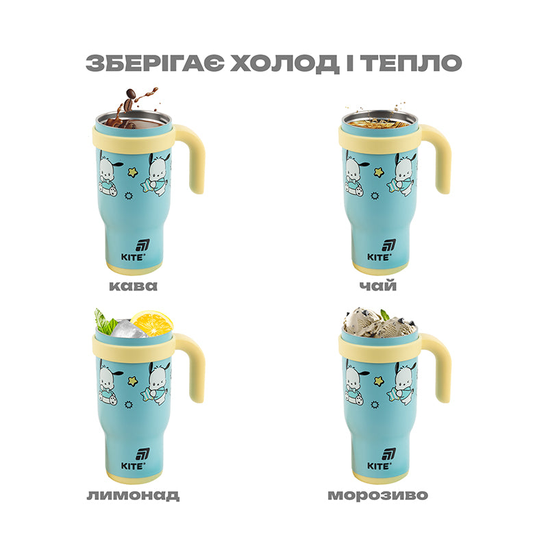 Термокружка з трубочкою Kite Pochacco PC25-1266, 530мл