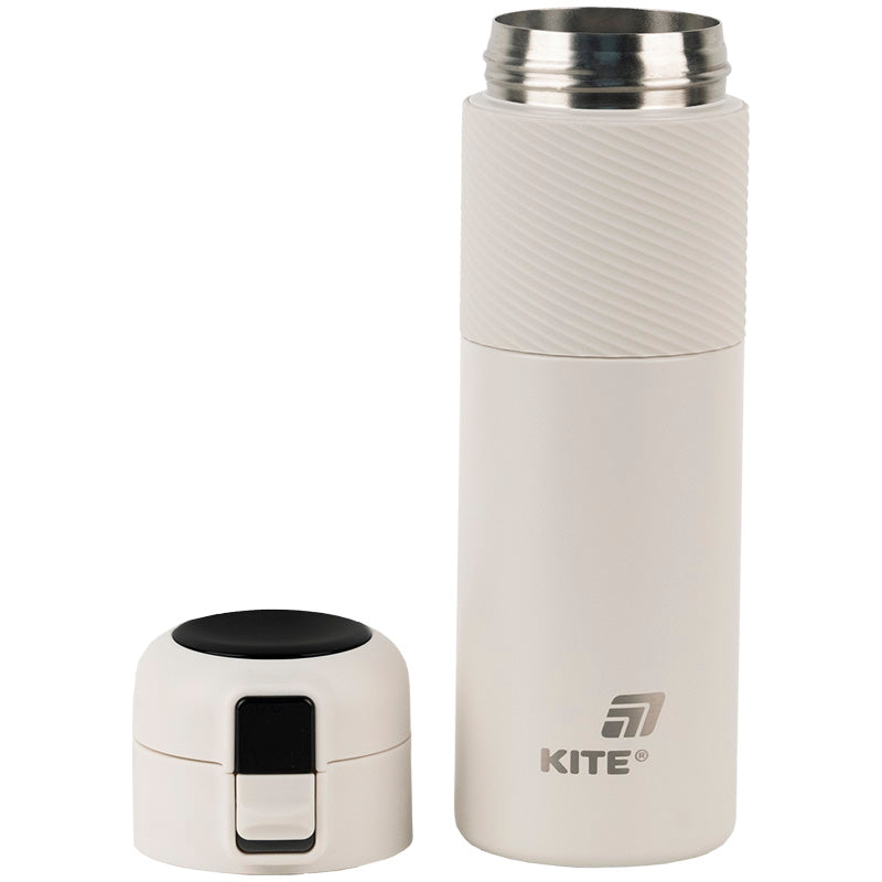 Thermos with temperature sensor Kite K25-1227-1, 450 ml, beige