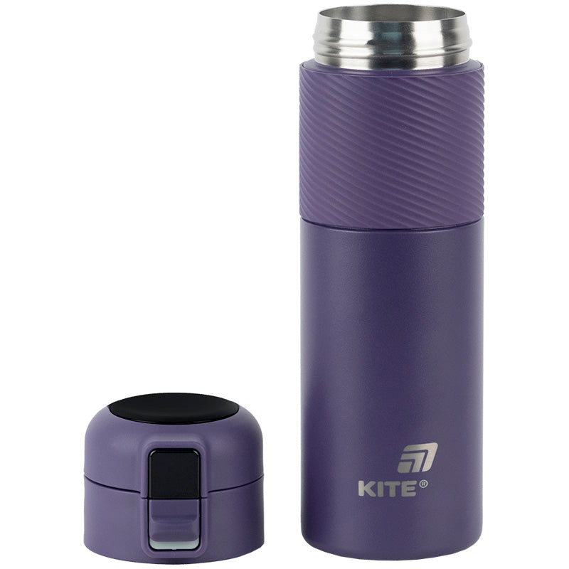 Thermos with temperature sensor Kite K25-1227-3, 450 ml, purple