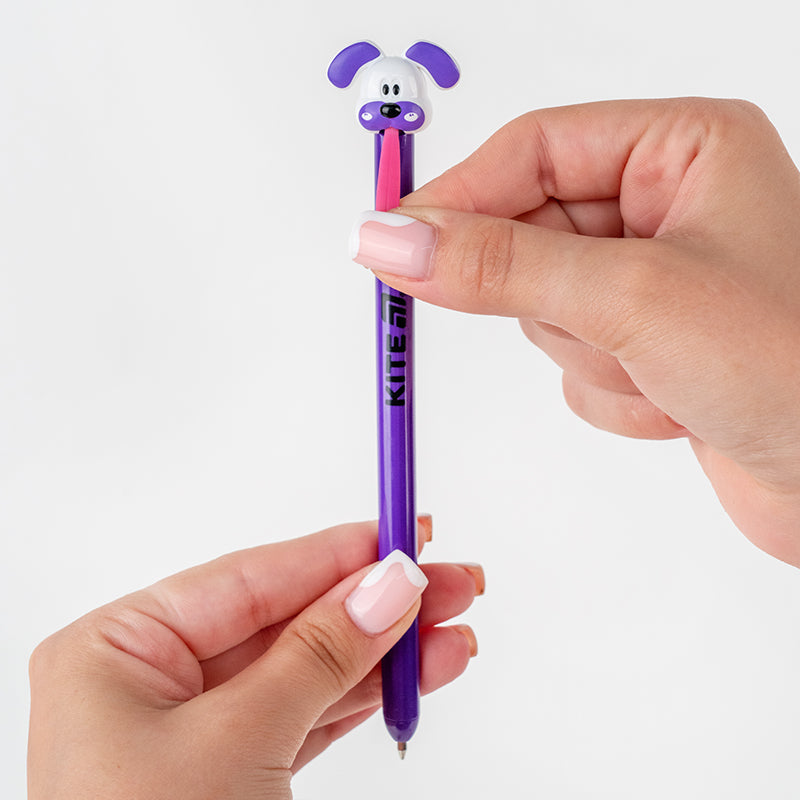 Automatic ballpoint pen Kite K25-028-2 Little puppy, blue
