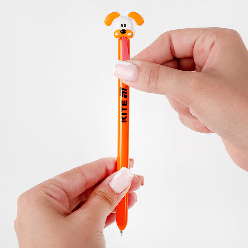 Automatic ballpoint pen Kite K25-028-2 Little puppy, blue