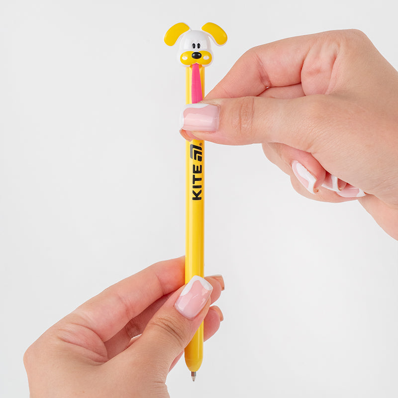 Automatic ballpoint pen Kite K25-028-2 Little puppy, blue