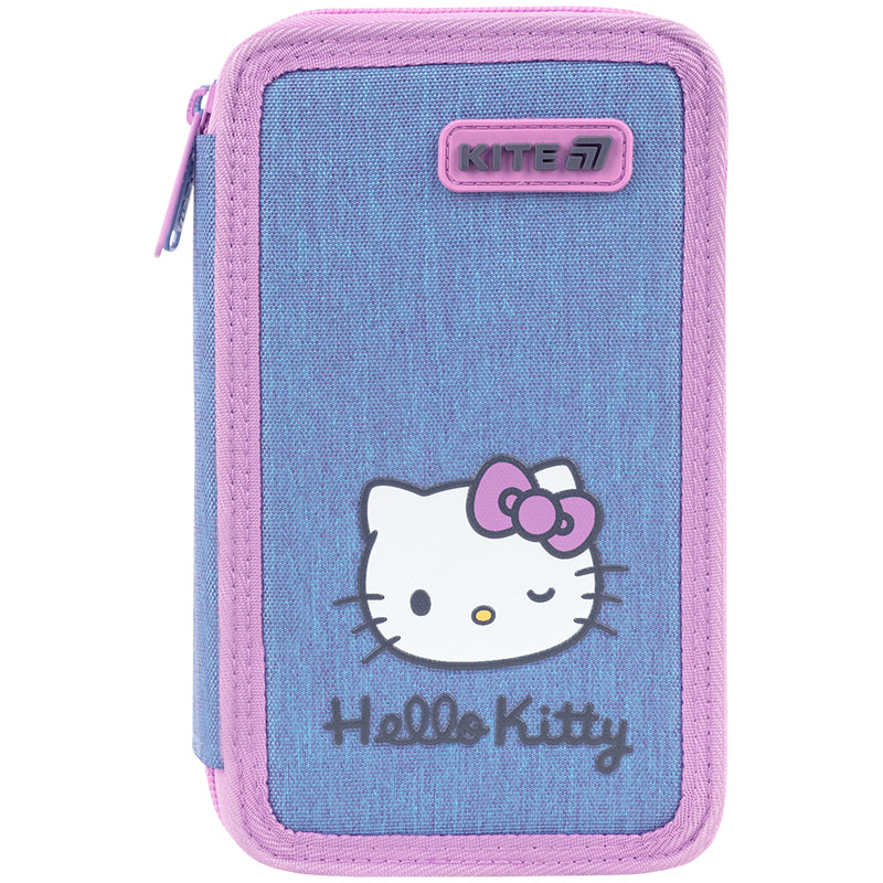 Pencil case without stationery Kite Hello Kitty HK26-623, 2 compartments
