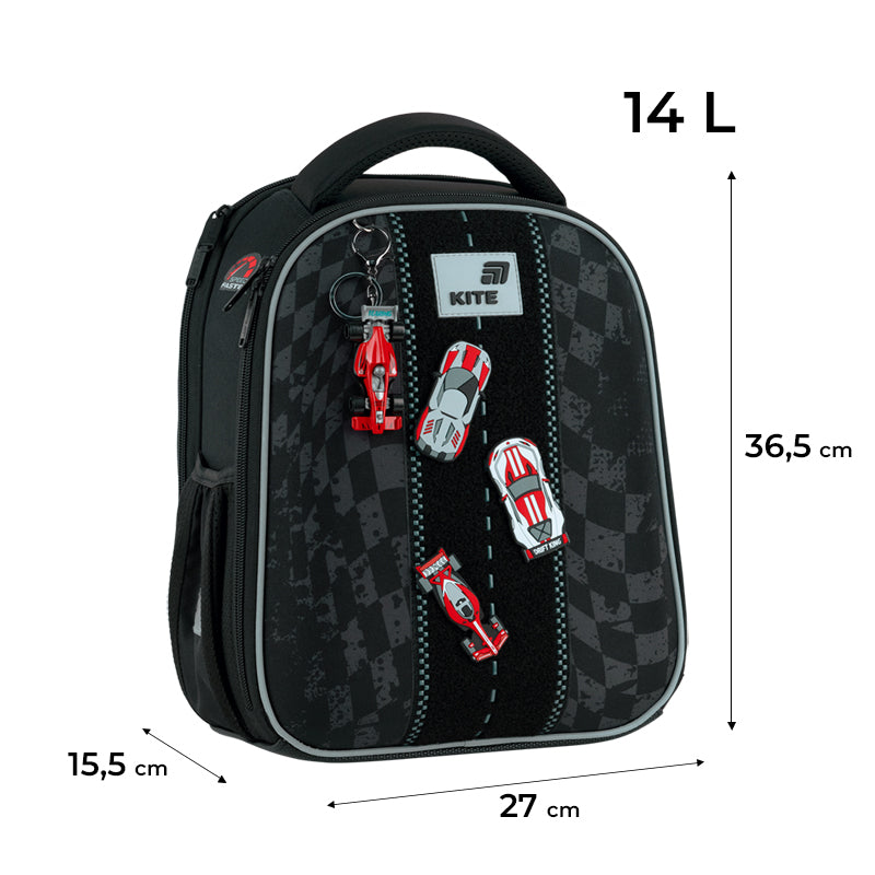 School backpack hard shaped Kite Education Race&Win K26-555S-8