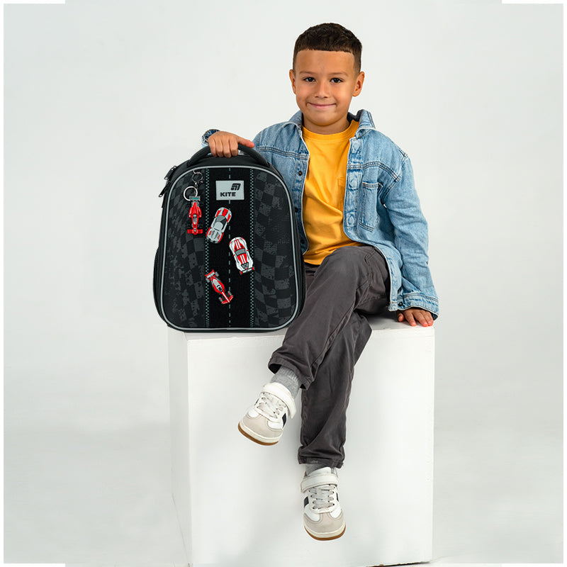 School backpack hard shaped Kite Education Race&Win K26-555S-8