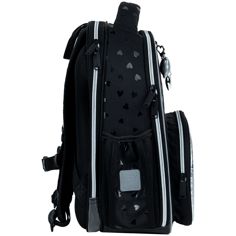 School backpack hard shaped Kite Education Black&Silver K26-556M-2