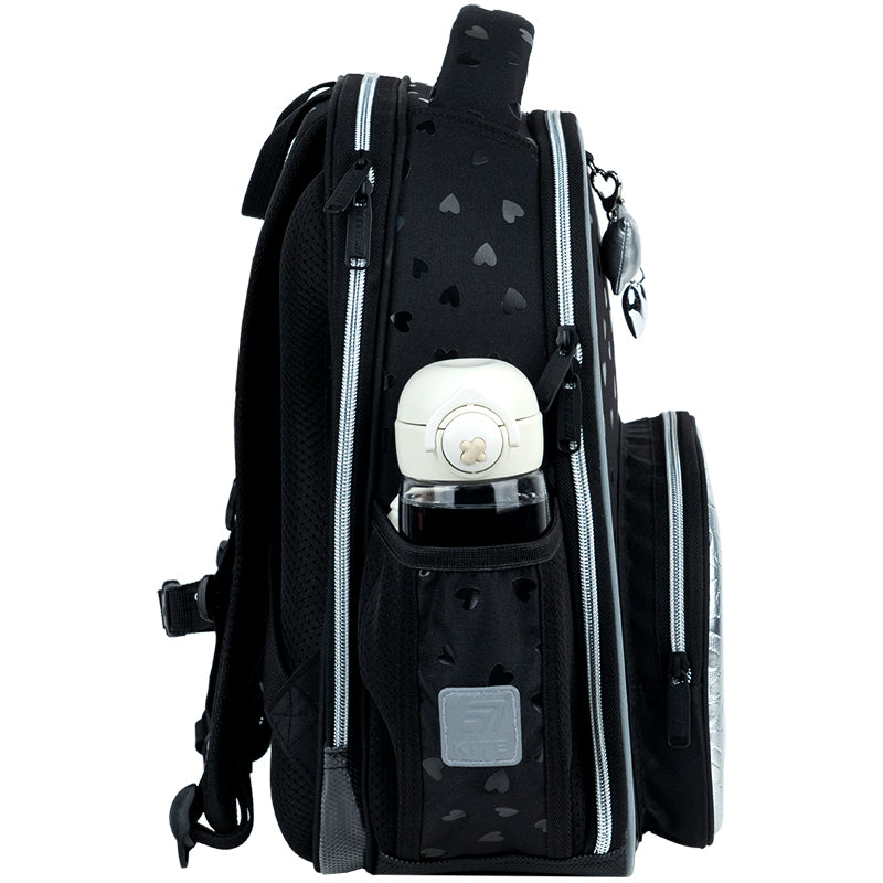 School backpack hard shaped Kite Education Black&Silver K26-556M-2