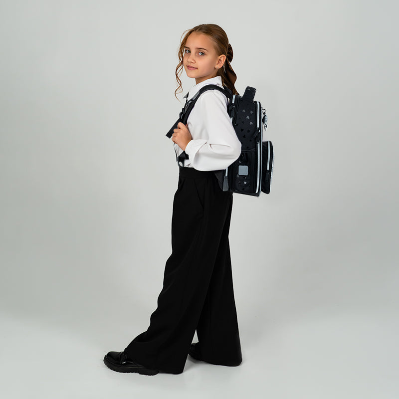 School backpack hard shaped Kite Education Black&Silver K26-556M-2