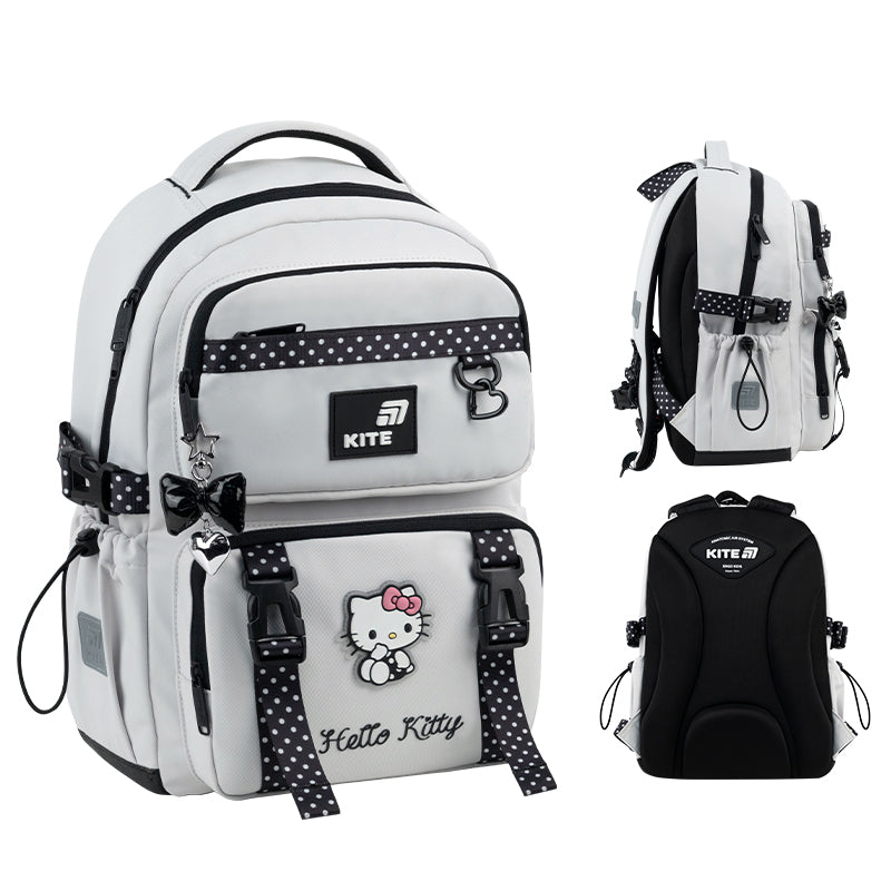 hello kitty black and white backpack School backpack Kite Education Hello Kitty HK26-1022M