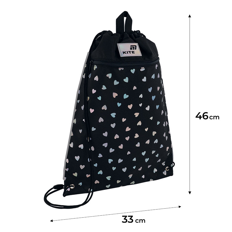 Shoe bag Kite Black&Silver K26-601M-14