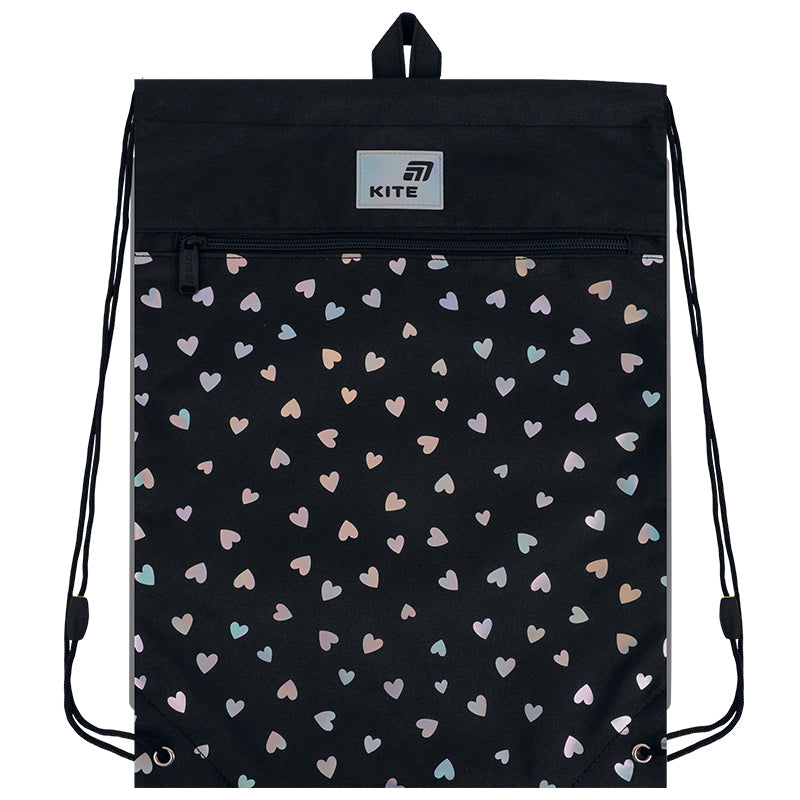 Shoe bag Kite Black&Silver K26-601M-14