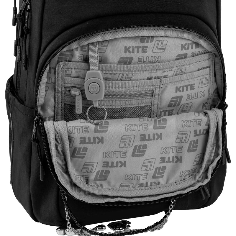 Backpack Kite Education teens Black&Charm K26-2578M-1