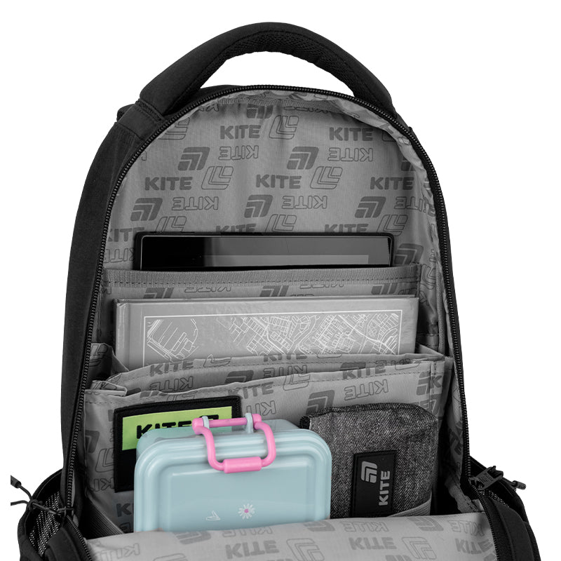 Backpack Kite Education teens Black&Charm K26-2578M-1