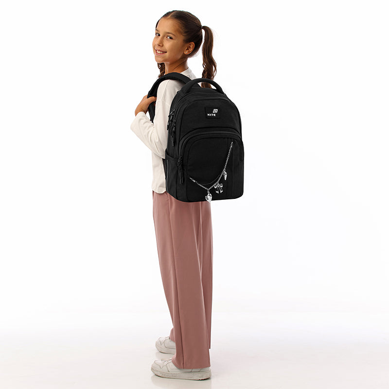 Backpack Kite Education teens Black&Charm K26-2578M-1