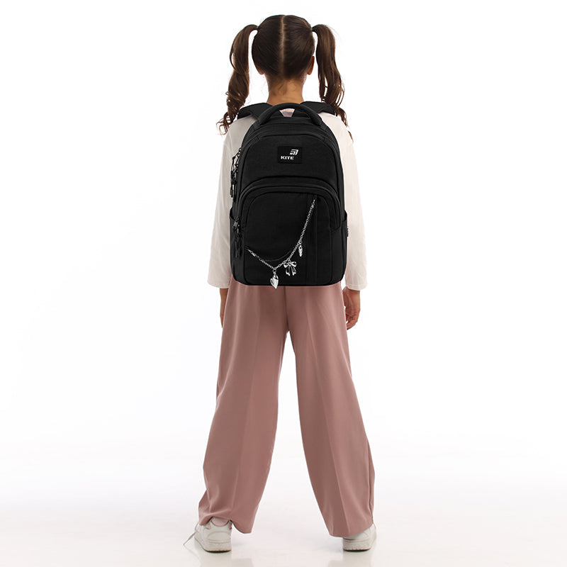 Backpack Kite Education teens Black&Charm K26-2578M-1