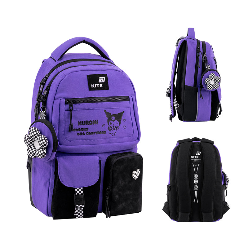 Backpack Kite Education teens Kuromi HK26-2587M-1