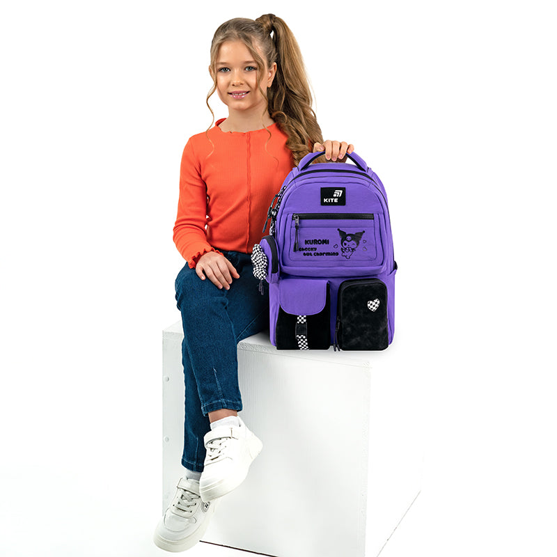 Backpack Kite Education teens Kuromi HK26-2587M-1