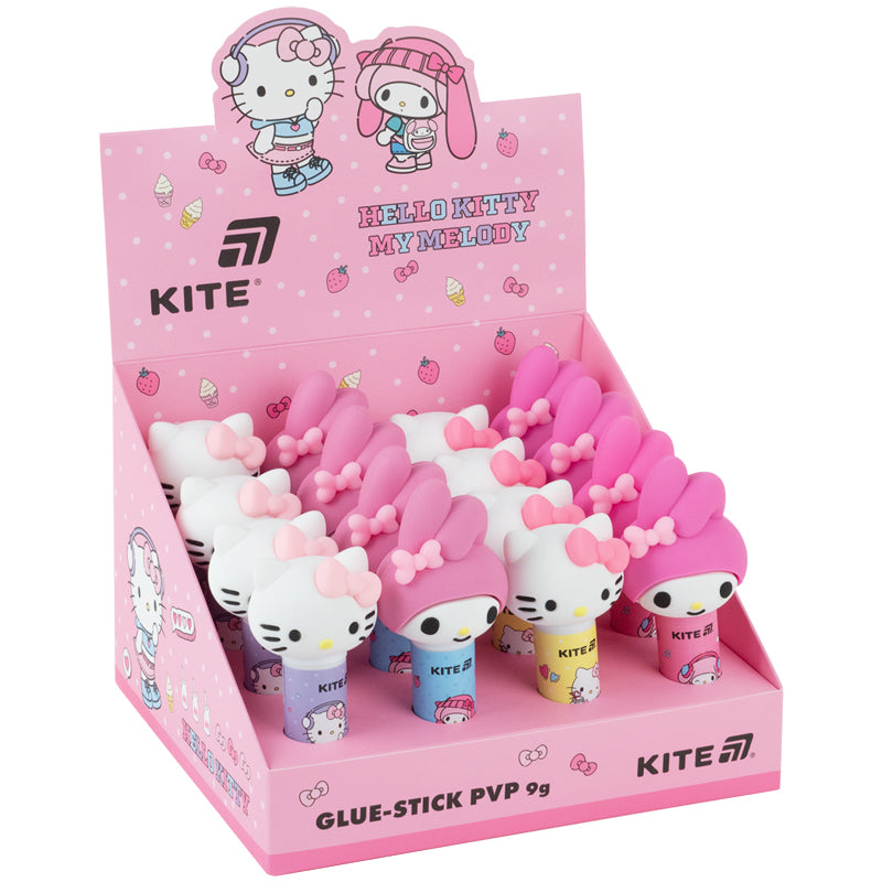 Glue stick PVP Kite Hello Kitty HK26-131, with figured cap, 9g