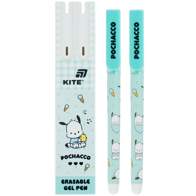 Ручка гелева "пиши-стирай" Kite Pochacco PC26-069, синя, 2 шт. у пеналі