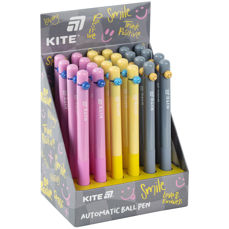 Automatic ballpoint pen Kite Smile K26-034, blue