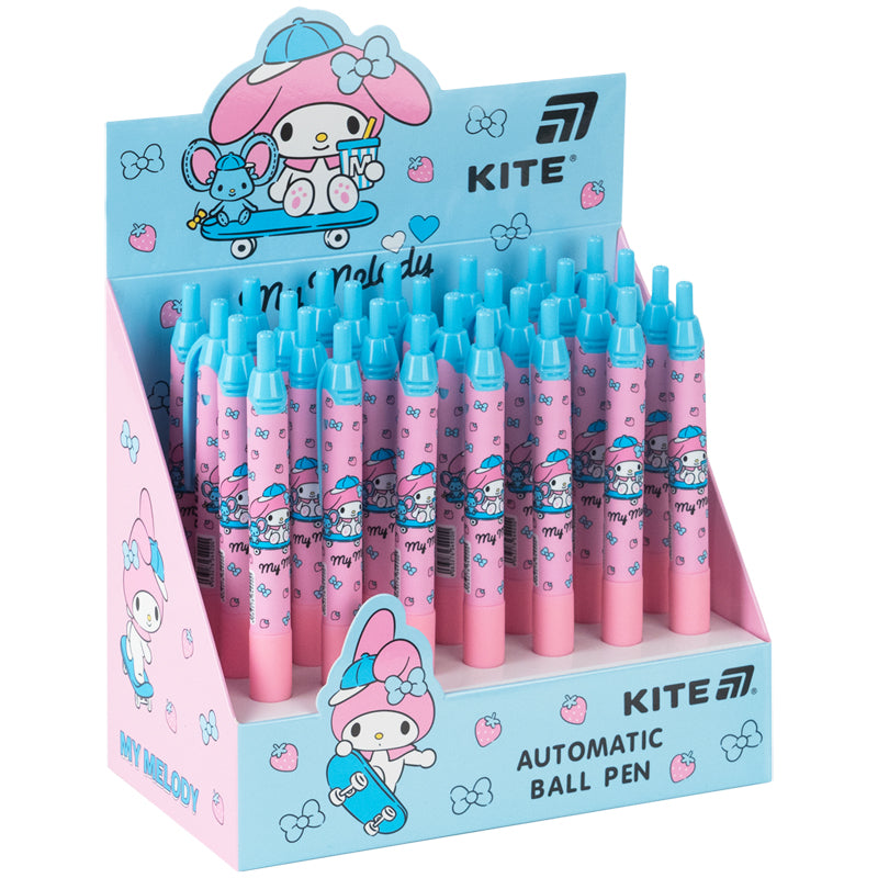 Ballpoint pen retractable Kite My Melody HK26-039-2, blue