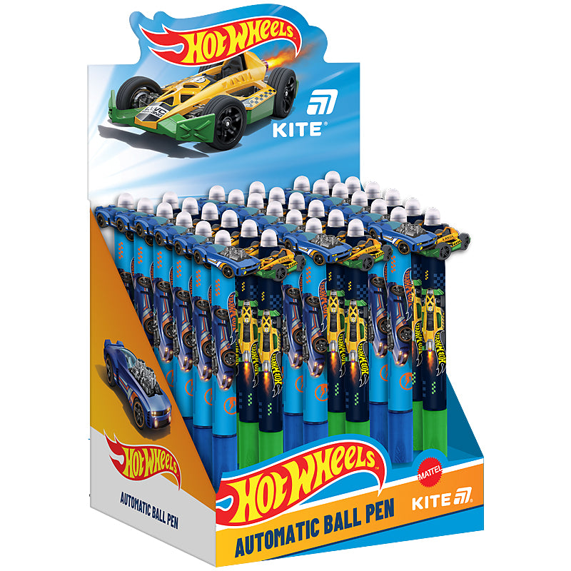 Ручка кулькова автоматична Kite Hot Wheels HW26-393, синя