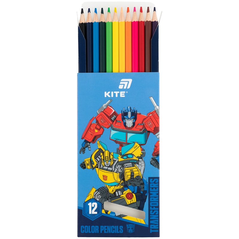 Color pencils Kite Transformers TF26-051, 12 pcs.