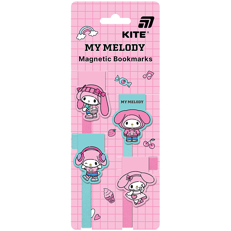 Set of magnetic bookmarks with ribbon Kite My Melody HK26-497-1
