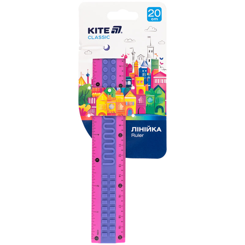 Лінійка пластикова Kite Classic K-1268-1, 20 см