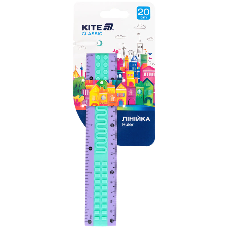 Лінійка пластикова Kite Classic K-1268-2, 20 см