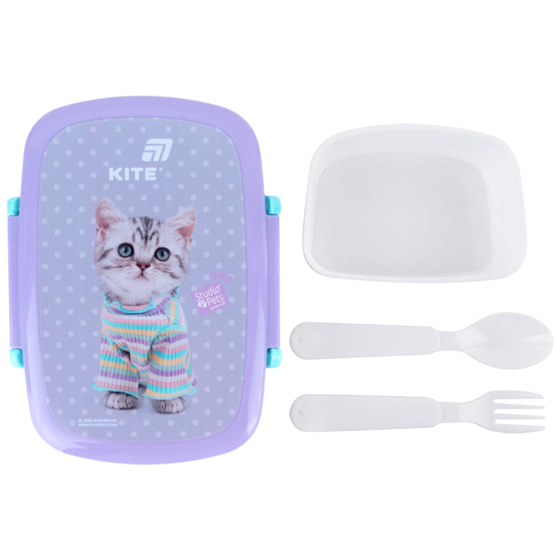 Lunchbox with fork and spoon Kite Studio Pets,  SP26-163, 750 ml
