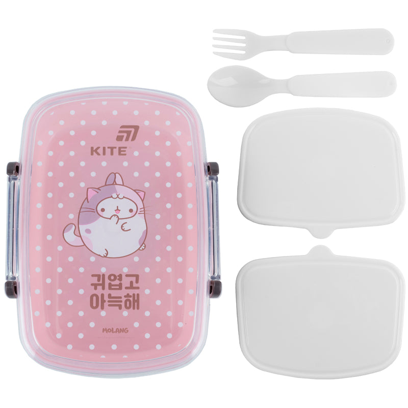 Lunchbox with 2 bowls, fork and spoon  Kite Molang,  ML26-181, 750ml