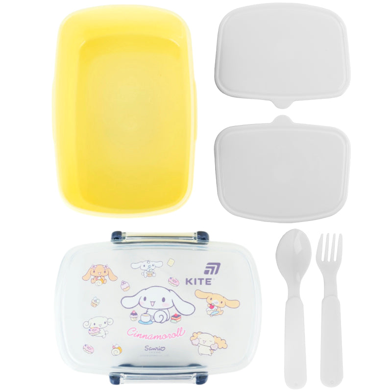 Lunchbox with 2 bowls, fork and spoon  Kite Cinnamoroll,  CR26-181, 750ml