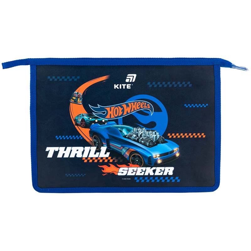 Zipper folder Kite Hot Wheels HW26-428, A4+