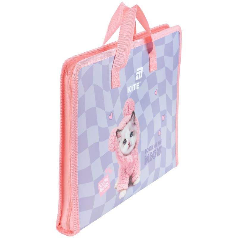 Folder-briefcase with zipper Kite Studio Pets SP26-202, 1 compartment, A4