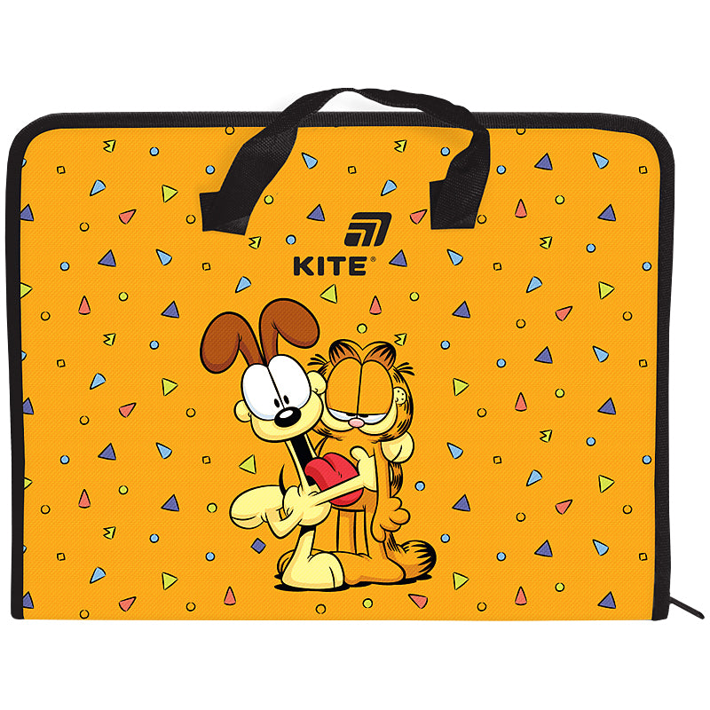 Folder-briefcase with zipper Kite Garfield GF26-202, 1 compartment, A4