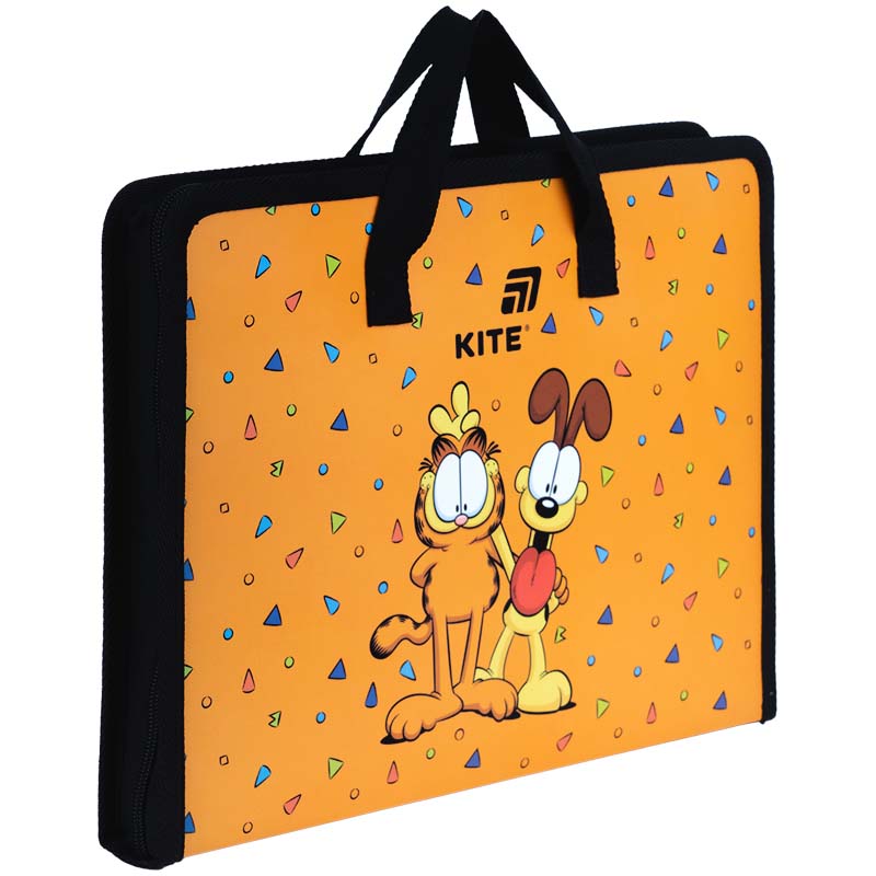 Folder-briefcase with zipper Kite Garfield GF26-202, 1 compartment, A4
