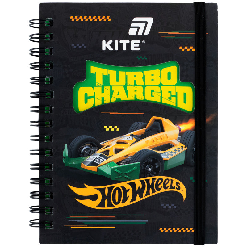 Spiral notebook Kite Hot Wheels HW26-229, А6, 80 sheets, grid