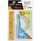 Набір: лінійка 15 см, 2 косинця, транспортир Kite Garfield GF26-282