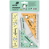 Набір: лінійка 15 см, 2 косинця, транспортир Kite Pochacco PC26-282