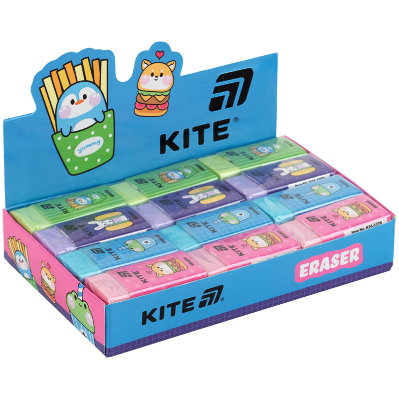 Colored eraser Kite "Funny Friends" K26-1270, assorted colors