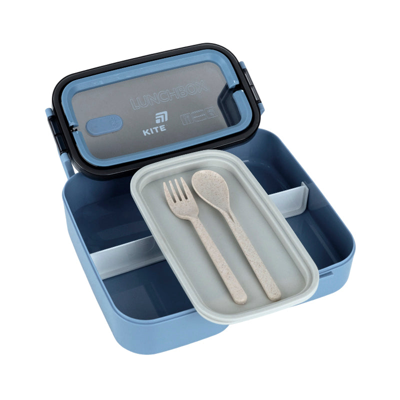 Lunchbox double layer Kite, K26-183-3, 1400 ml, blue
