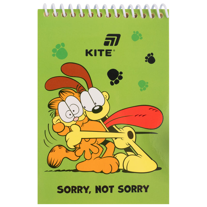 Блокнот на спіралі Kite Garfield GF26-196, А6, 48 аркушів, нелінований