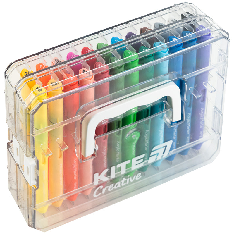 Acrylic markers with liquid ink Kite Creative K-1162, 24 colors
