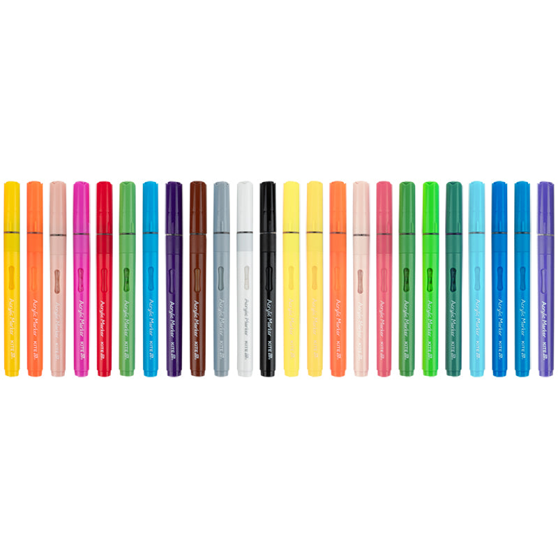 Acrylic markers with liquid ink Kite Creative K-1162, 24 colors