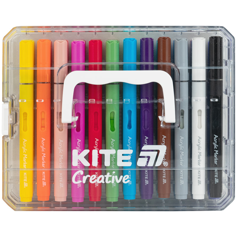 Acrylic markers with liquid ink Kite Creative K-1163, 36 colors